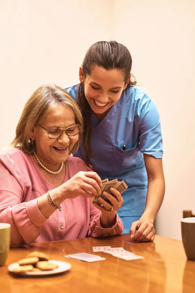 Youre Better You Thought Female Nurse Teaching Her Patient How — Stockfoto