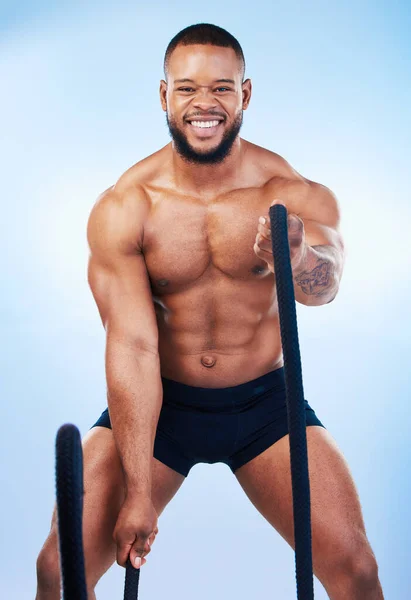Fitness Man Portret Het Strijdtouw Voor Intensieve Training Training Training — Stockfoto