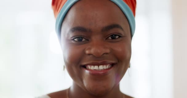 Mulher Negra Cara Sorriso Para Sucesso Criatividade Para Agência Marketing — Vídeo de Stock
