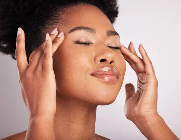 Huid Vrouw Gezicht Massage Close Van Schoonheid Dermatologie Gezichtsbehandeling Spa — Stockfoto