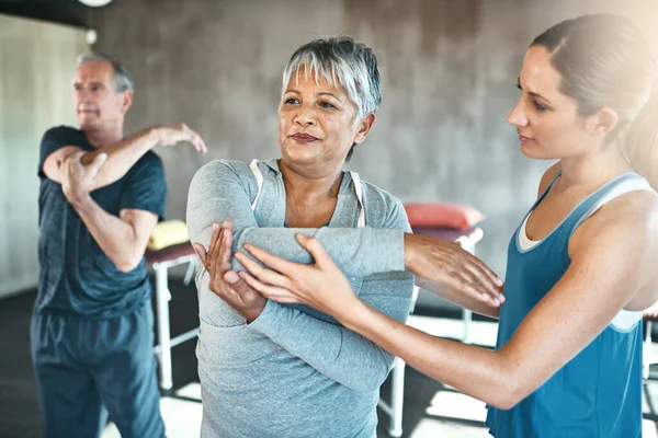 Körperliche Aktivität Verbessert Die Allgemeine Gesundheit Der Muskeln Ein Älterer — Stockfoto