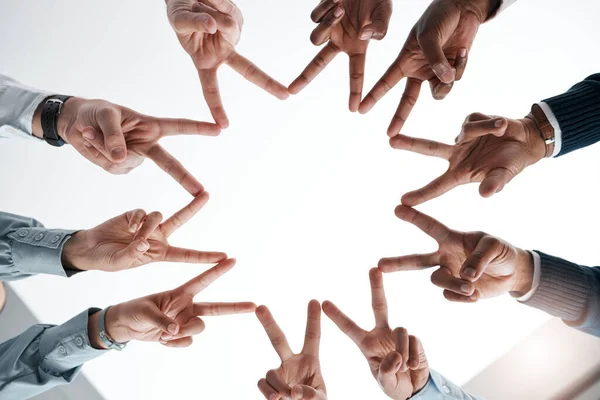 Grupo Manos Dedos Protagonizan Paz Solidaridad Diversidad Equipo Trabajo Trabajo — Foto de Stock