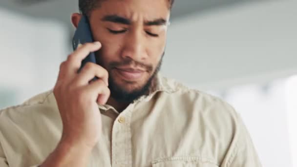 Stress Telefonema Homem Negócios Irritado Escritório Ansiedade Frustrado Com Conflito — Vídeo de Stock