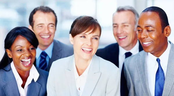Счастливая Группа Бизнесменов Женщин Счастливая Группа Разнообразных Руководителей — стоковое фото