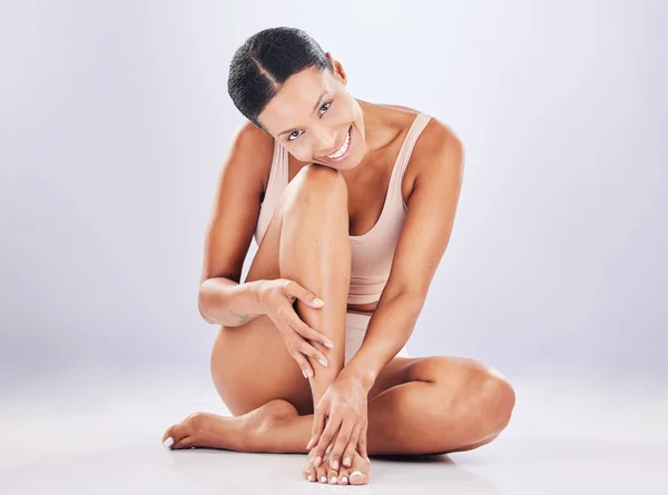 Pernas Corpo Retrato Mulher Para Beleza Cuidados Com Pele Estúdio — Fotografia de Stock