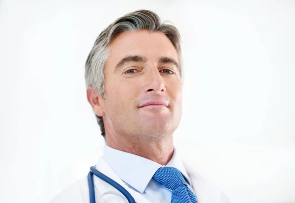 Ваше Здоров Має Надзвичайно Важливе Значення Портрет Лікаря Стоїть Офісі — стокове фото