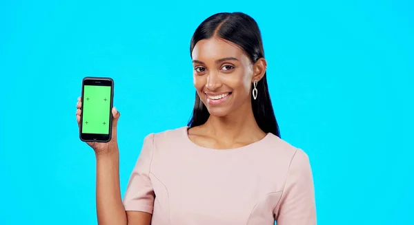 Krom Anahtar Yeşil Ekran Logo Marka Mobil Uygulama Reklamları Için — Stok fotoğraf