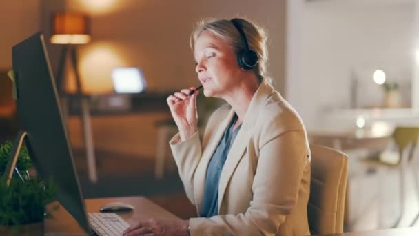 Vegye Fel Velünk Kapcsolatot Vagy Tanácsadó Call Center Segít Beszél — Stock videók