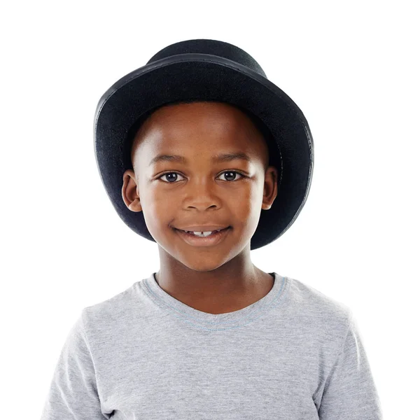 Είναι Καλό Παιδί Στιγμιότυπο Ενός Χαριτωμένου Μικρού Αγοριού Που Φορούσε — Φωτογραφία Αρχείου