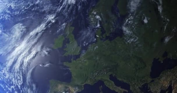 Universum Globale Zoom Van Aarde Ruimte Voor Satelliet Netwerk Atmosferische — Stockvideo