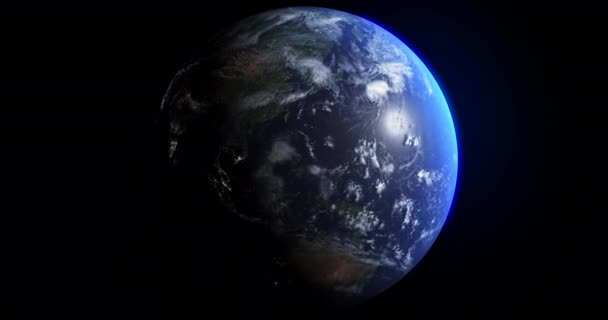 Planeet Aarde Draaien Ruimte Voor Globale Verandering Orbitale Rotatie Door — Stockvideo