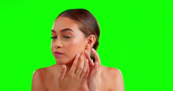Stüdyo Arka Planında Yüz Cilt Bakımı Sivilce Cilt Bakımı Kozmetik — Stok video