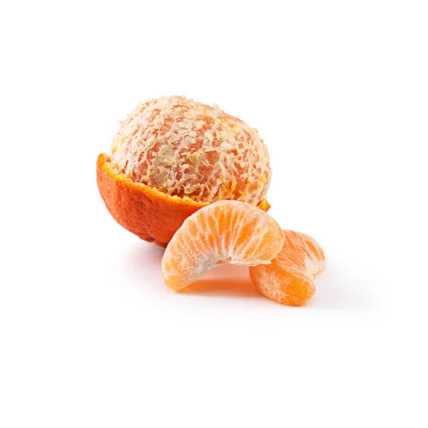 Est Heure Tangerine Plan Studio Tranches Mandarine Côté Fruit Pelé — Photo
