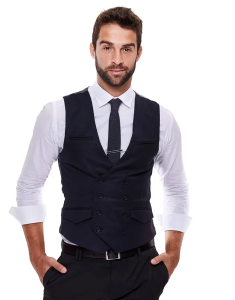 Manners Maketh Man Full Length Portrait Well Dressed Young Man — Stock Photo, Image