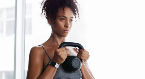Youll Find Some Strongest People Gym Young Woman Working Out — Stock Photo, Image