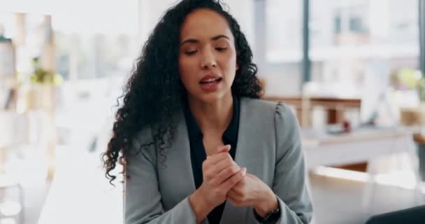 Wywiad Rekrutacja Spotkanie Kobiety Dyskusją Biznesową Szansą Karierę Zasobami Ludzkimi — Wideo stockowe