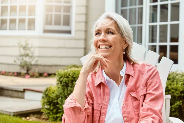 What Relaxing Day Senior Woman Spending Her Day — Stock Photo, Image