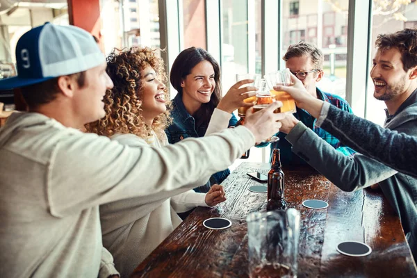 Every Day Party You Have Great Friends Group Friends Enjoying — Stock Photo, Image