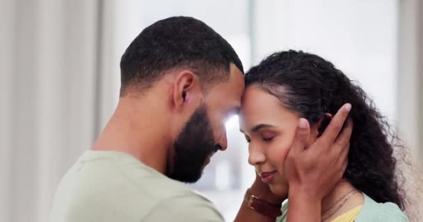 Amour Toucher Front Couple Avec Paix Lien Bonheur Dans Salon — Video