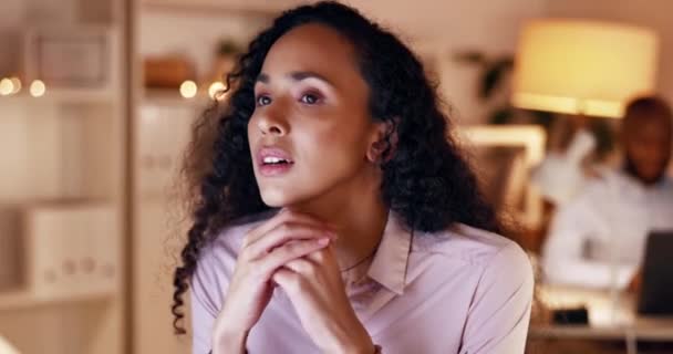 Üzlet Kiégés Stressz Probléma Túlhajszolt Irodában Határidő Depresszió Női Alkalmazott — Stock videók