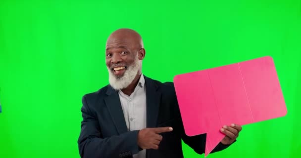 남성은 미디어 아이콘 마분지 표지판을 공간을 표시한다 전문적 선임적 흑인으로서 — 비디오