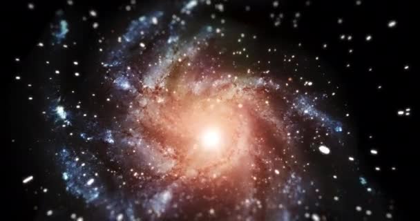 Galaktyka Gwiazda Przestrzeń Astrologicznym Zbliżeniem Mgławicę Wszechświata Układzie Słonecznym Nauka — Wideo stockowe