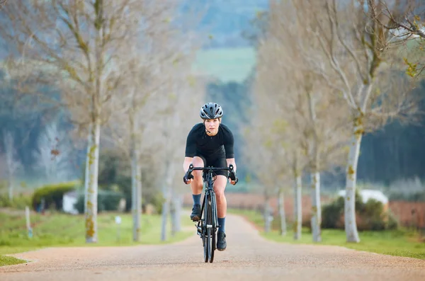 Ciclismo Fitness Cardio Com Mulher Parque Para Treinamento Treino Saúde — Fotografia de Stock
