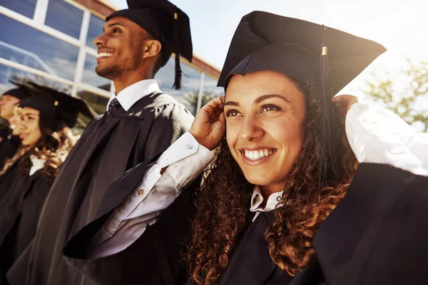 Theyre New Generation Success Stories Group Smiling University Students Graduation — Stock Photo, Image