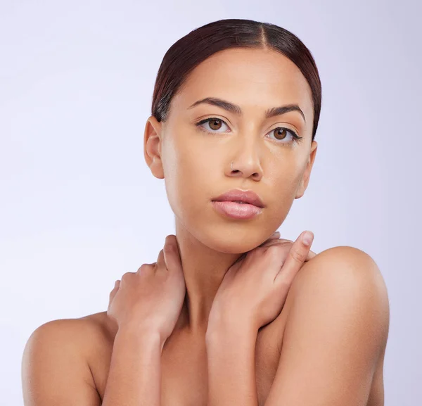 Krása Péče Pleť Portrét Ženy Studiu Pro Přírodní Kosmetiku Dermatologii — Stock fotografie