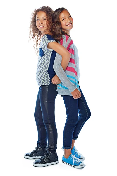 Were Always Each Other Studio Portrait Two Best Friends Standing — Stock Photo, Image