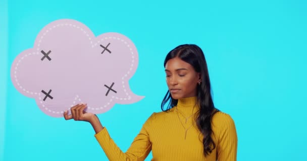 Yanlış Stüdyo Görüşü Fikir Ayrılığı Sosyal Medya Modellemesi Için Başını — Stok video