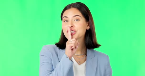 여성의 은밀하고 윙크하는 스튜디오 안에서의 사생활 입술의 손가락 모델의 비즈니스 — 비디오