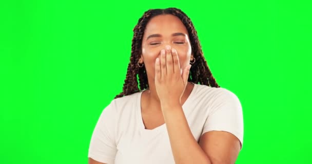 Blåsande Kyss Kärlek Och Kvinna Ansikte Grön Skärm Med Lycka — Stockvideo