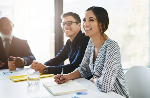 Success Can Only Hatch Committed Team Group Businesspeople Having Meeting — Stock Photo, Image