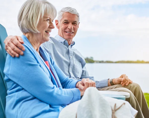 Our Retirement Couldnt Get Any Better Portrait Affectionate Senior Couple — Stock Photo, Image