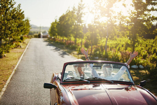 Retirement gives you a great opportunity to travel more. a senior couple going on a road trip