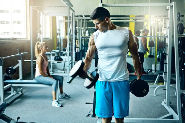 Sore Sorry Its Your Choice Young Man Working Out Alone — Stock Photo, Image