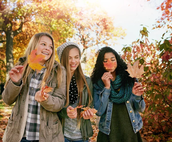 Mantenere Vita Colorata Gruppo Amici Adolescenti Che Godono Una Giornata — Foto Stock