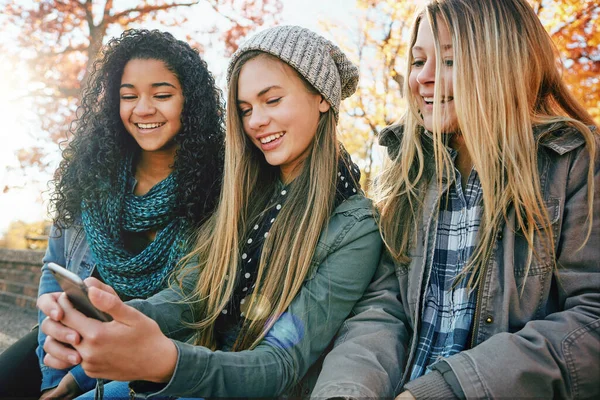 Questi Selfie Sono Adorabili Gruppo Amici Che Escono Insieme Una — Foto Stock
