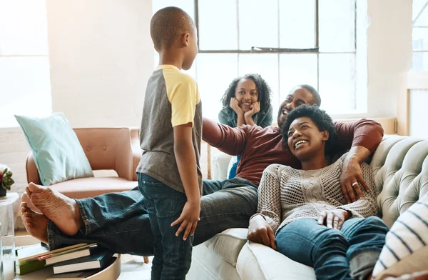 Being Family Best Weekends Family Having Fun Indoors — Stock Photo, Image