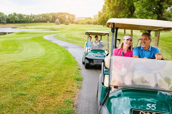 Onze Dag Begint Met Golfen Mensen Een Golfbaan — Stockfoto