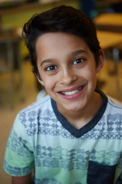 Positivity Youth Portrait Smiling Elementary Student School — Stock Photo, Image