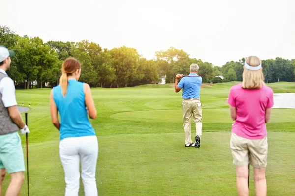 Its Double Date Day Four People Out Double Date Golf — Stock Photo, Image