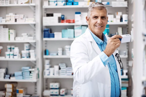 Value Your Healthcare Needs Pharmacist Working Drugstore — Stock Photo, Image