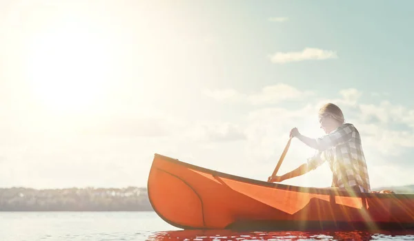 Another Weekend Another Kayaking Adventure Attractive Young Woman Spending Day — Stock Photo, Image
