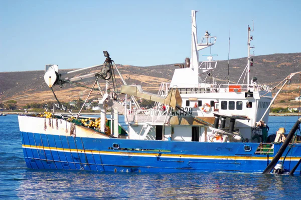 Bateau Pêche Océan Large Avec Transport Commercial Pêcheur Sur Eau — Photo