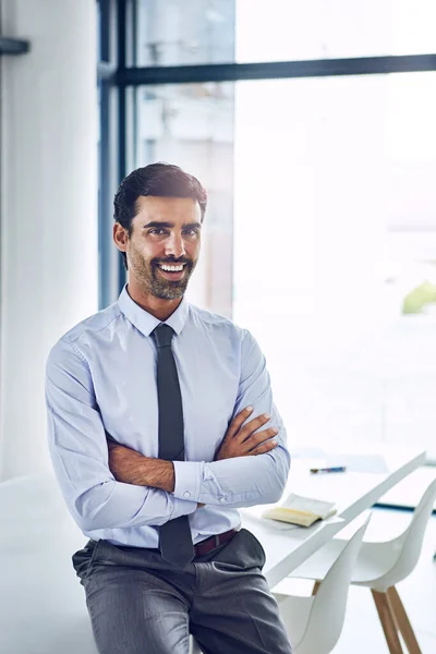 Once You Realise Your Purpose Work Hard Fulfil Portrait Corporate — Stock Photo, Image