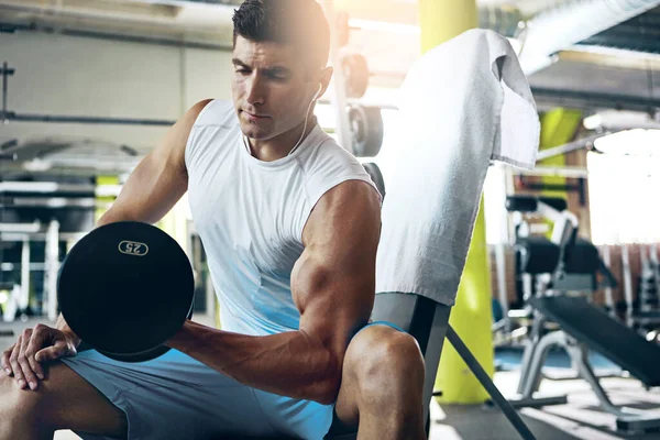 Nothing Worth Having Comes Easy Man Doing Upper Body Workout — Stock Photo, Image
