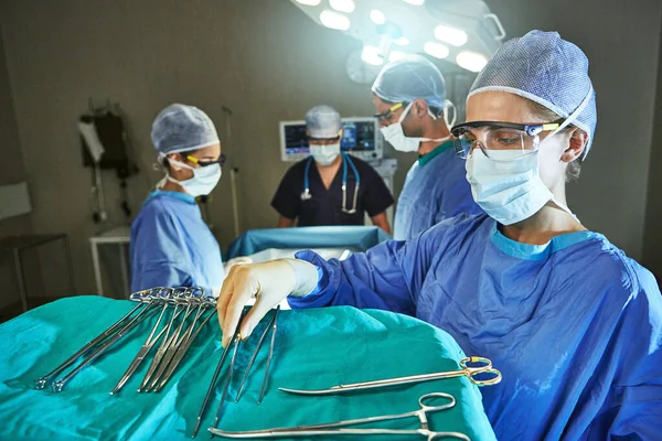 Leid Een Chirurgische Ingreep Chirurgen Een Operatiekamer — Stockfoto