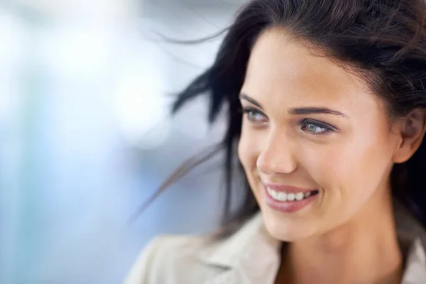 Its All Confidence Beautiful Young Brunette Woman — Stock Photo, Image